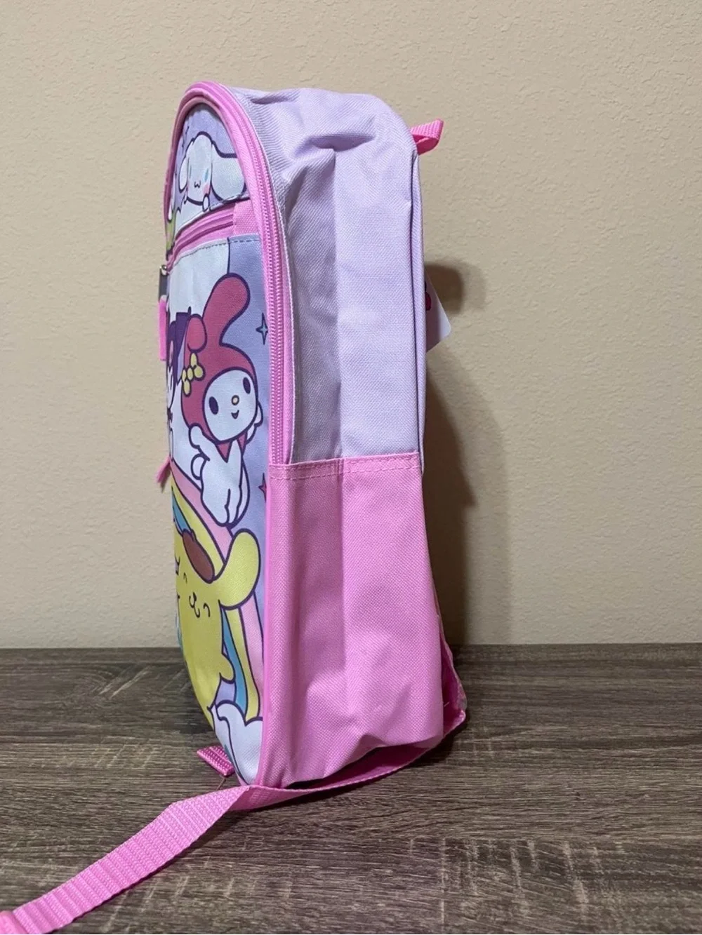Sanrio Pastel Pink Rainbow Character Backpack